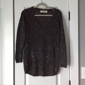 Zara - gray, sparkly sweater. Size: Medium